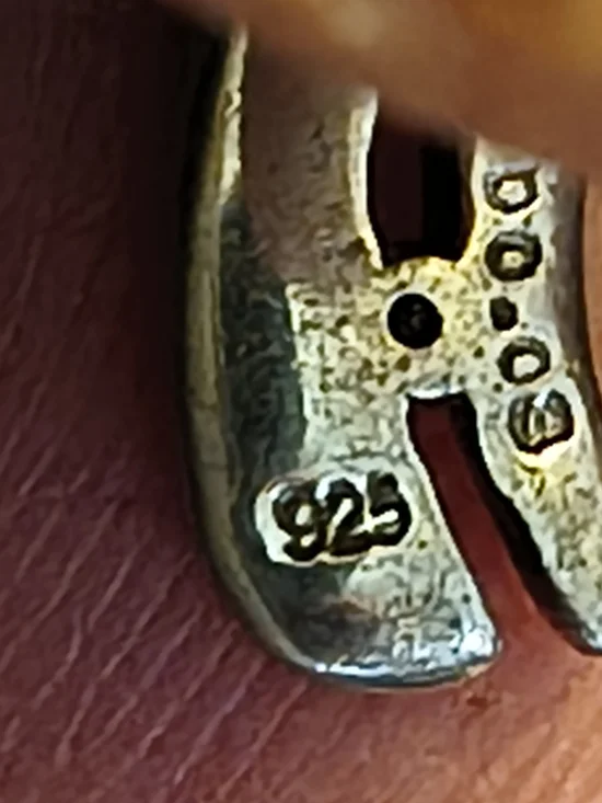 Elegant Sterling Silver Wave Earrings with Diamond Accents Signed 00.03 925 - Picture 7 of 11